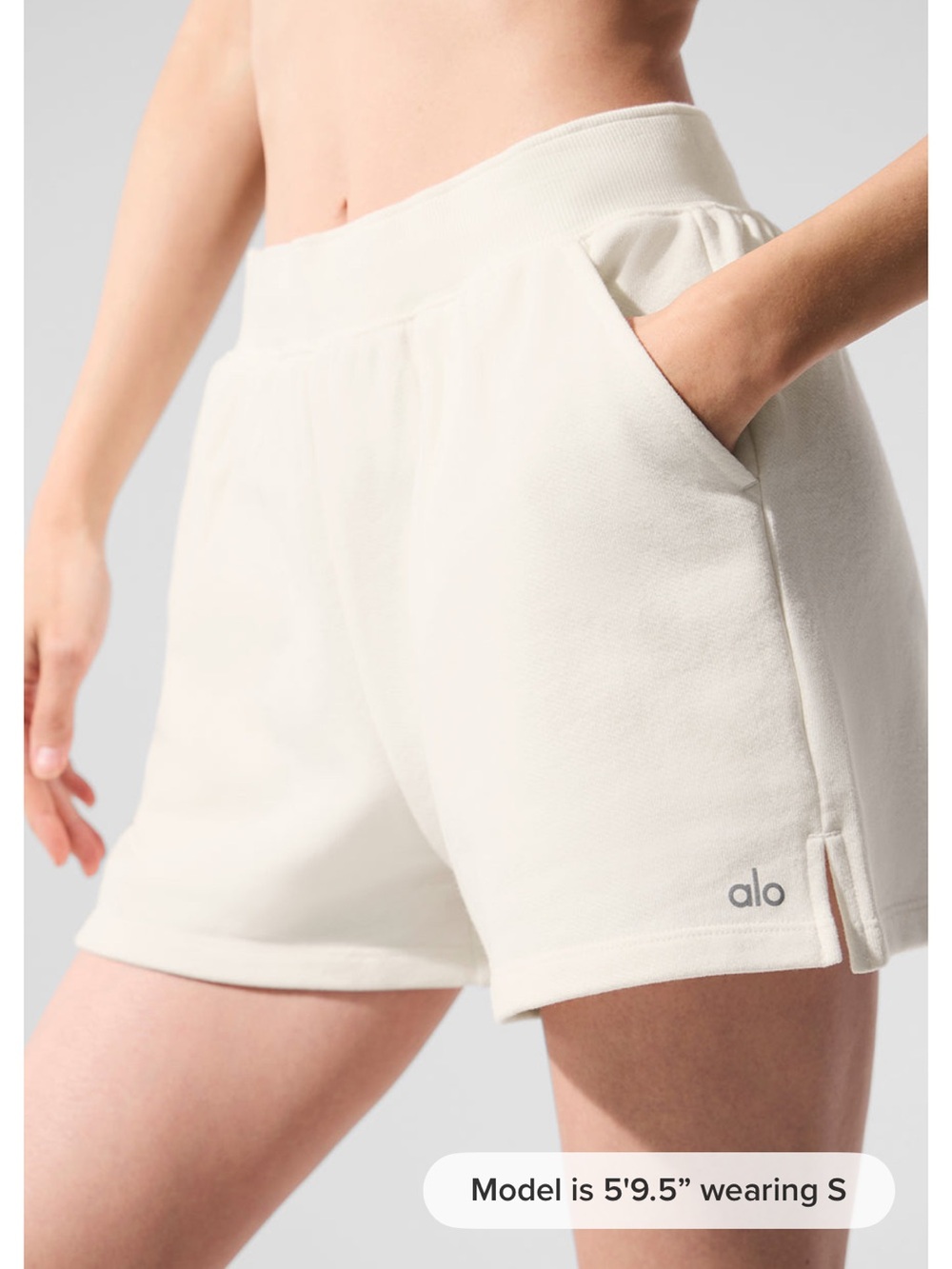 ALO Low Key Sweat Short - Ivory